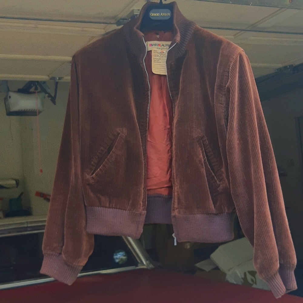 Saint Laurent Rive Gauche Brown Corduroy Jacket